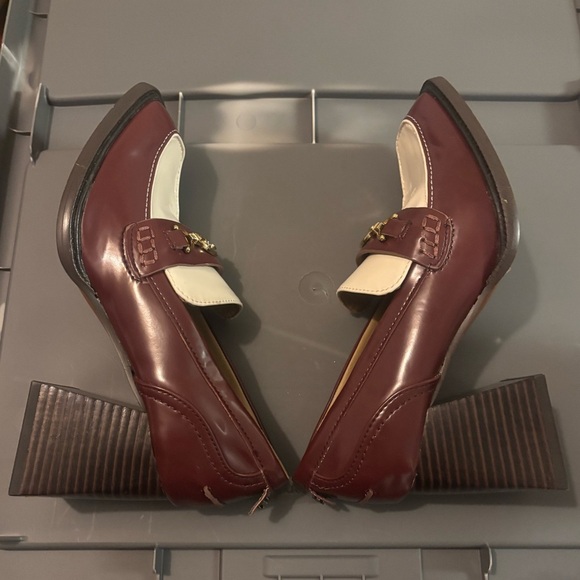 Sam Edelman Quincy Block Heel Loafers – Syrah & Modern Ivory - Picture 5 of 6